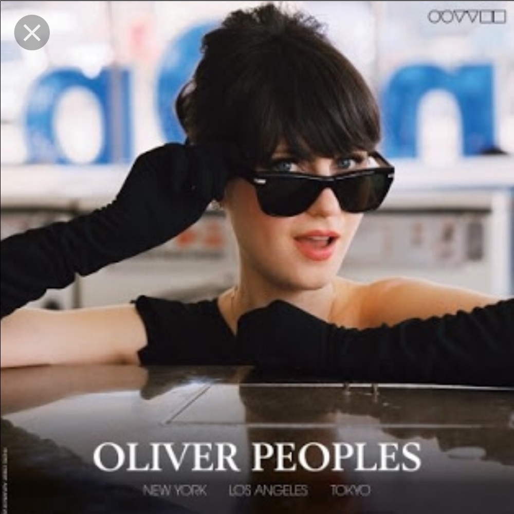 Oliver people’s sunglasses.  Zooey.